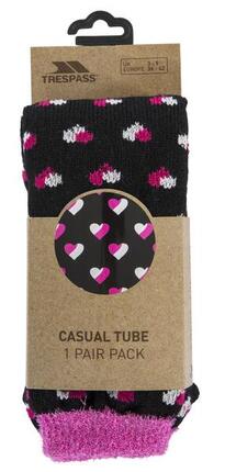 Trespass Inverso Chaussettes Tube Doublées Cœurs noirs