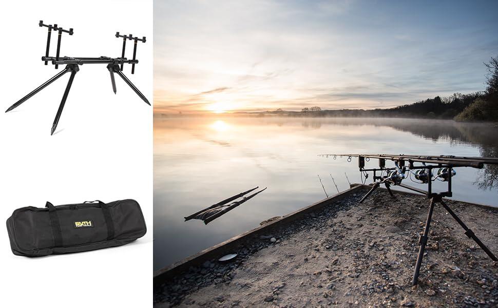 Edition VX3 rodpod verstelbaar voor 3 hengels met draagtas 7/7