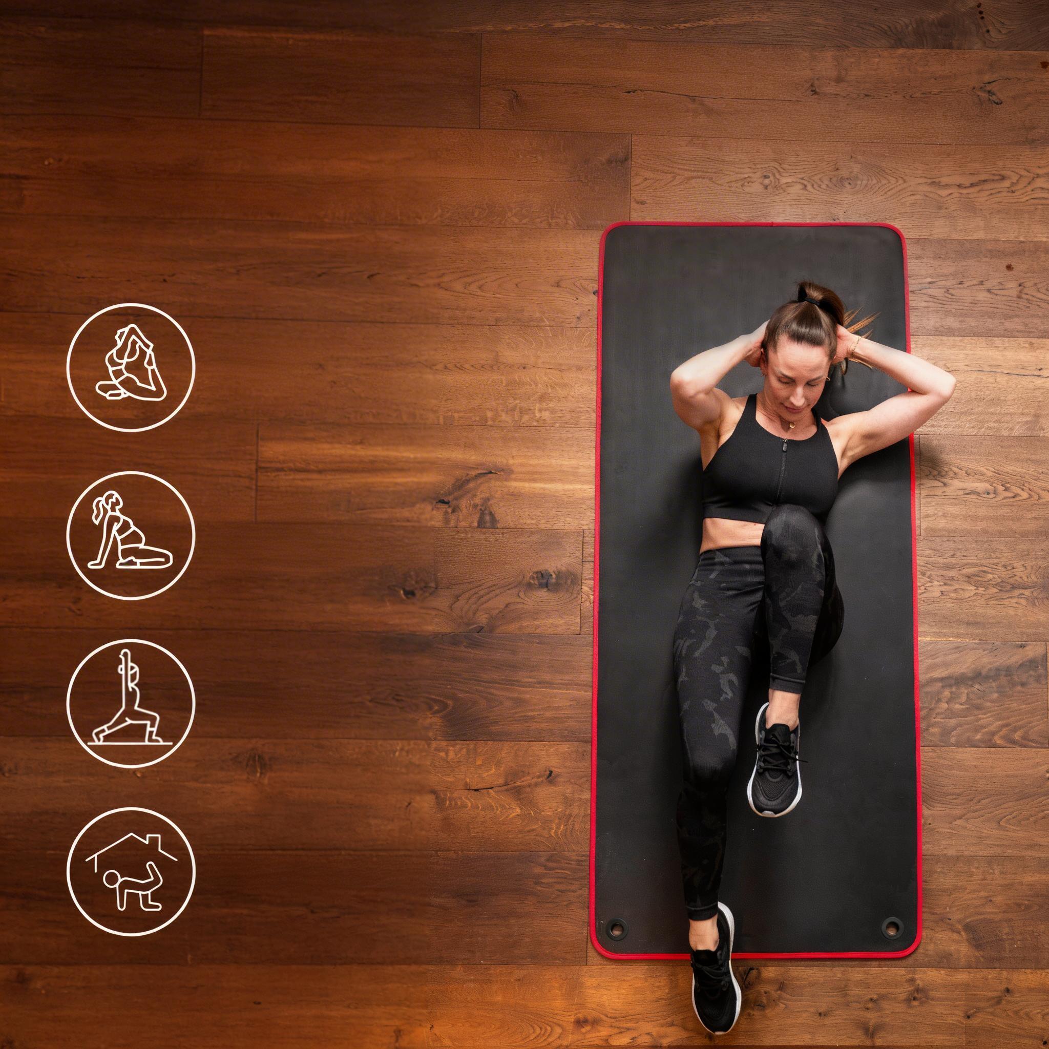 Esterilla fitness 61cm antideslizante - Extra gruesa, con ojales y asa 7/7