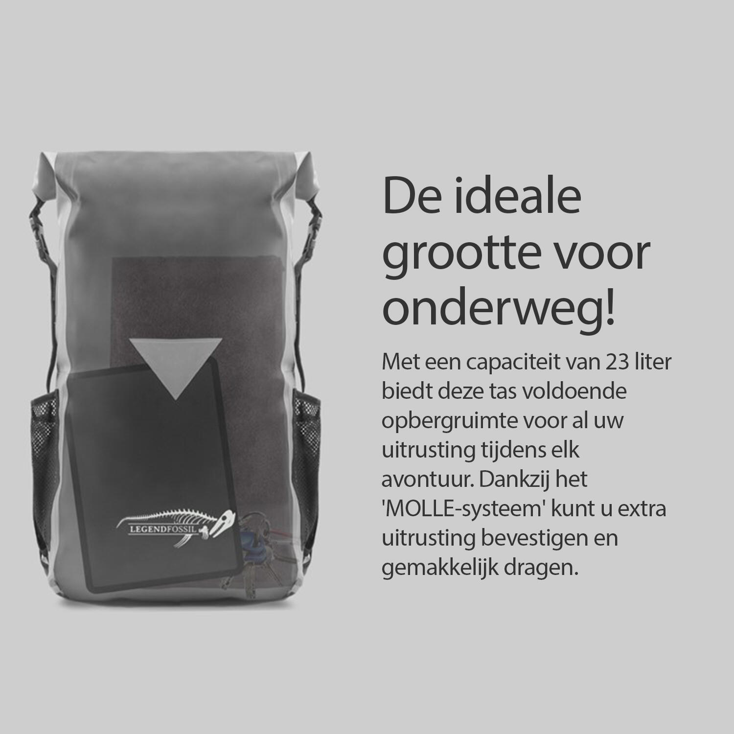 Sac à dos Chookie 23L PVC étanche noir gris 7/7