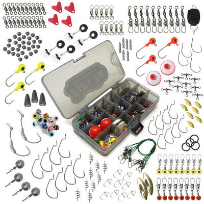 Fishing bits & pieces tackleset 233-delig met visdoos