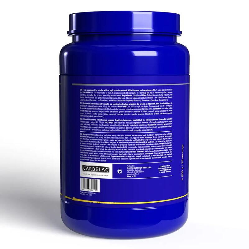 Concentrat proteic din zer, Pro Whey, Vanilie , 900g
