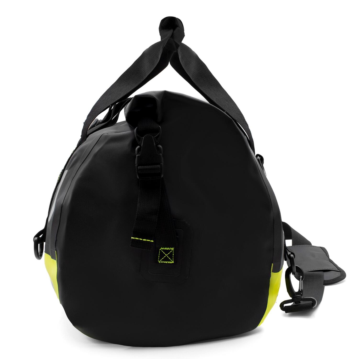 Sac duffel étanche Sjømat 30L PVC noir jaune 2/5