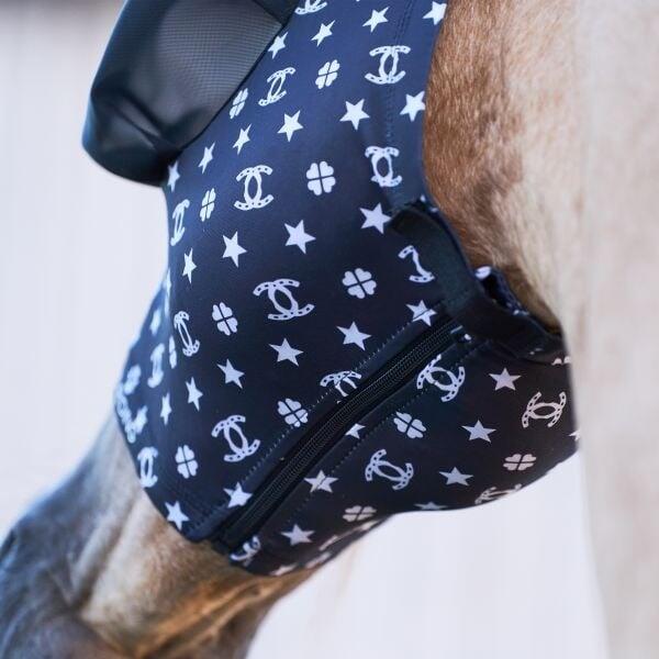 Imperial Riding Vliegenmasker IRHTrail Ride - Black AOP (Pony) 3/3