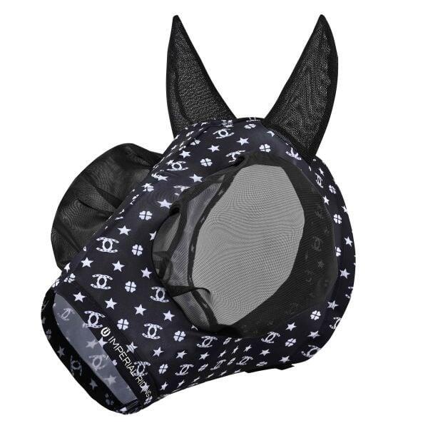 Imperial Riding Vliegenmasker IRHTrail Ride - Black AOP (Pony) 2/3