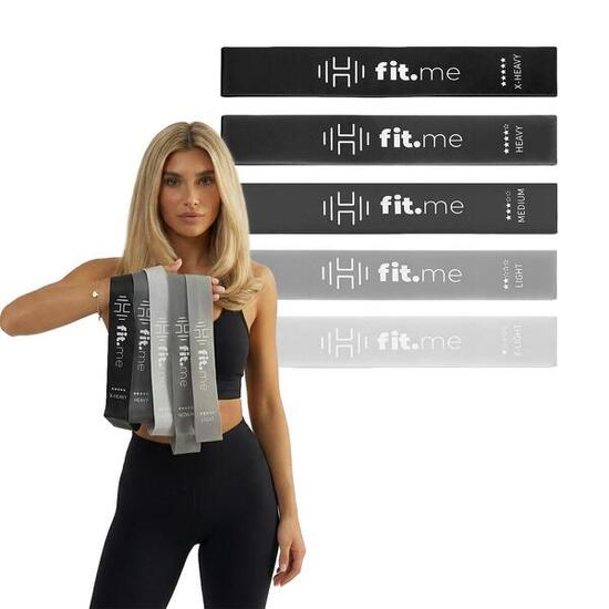 Zestaw 5 Taśm Mini Band Fit.me Szare