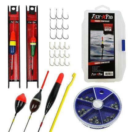 Set pêche au coup complet 27 pcs avec flotteurs, montages et boîte