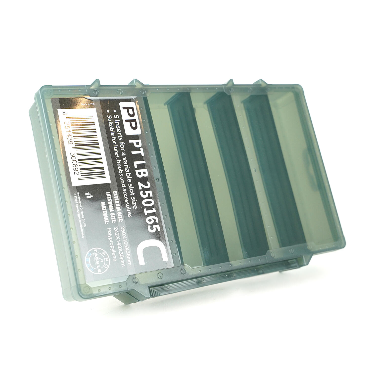 Boîte leurres Pro Tackle 25G verticale modulable grise 4/5