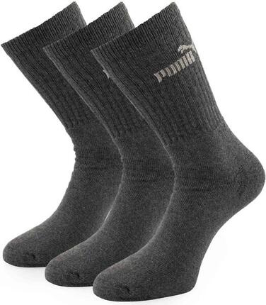 Chaussettes Puma Crew Sock 3 paires, gris