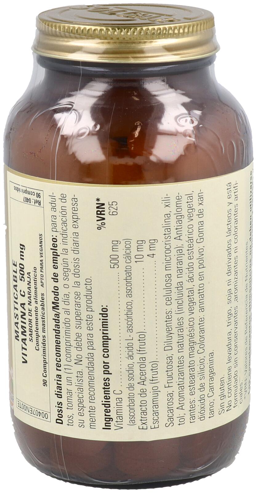Vitamina C 500mg 90 Comprimidos masticables 3/3