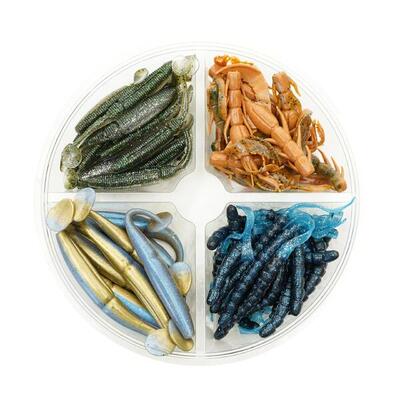 Softbait set naturel 400g 7-12cm ±60 stuks roofvis