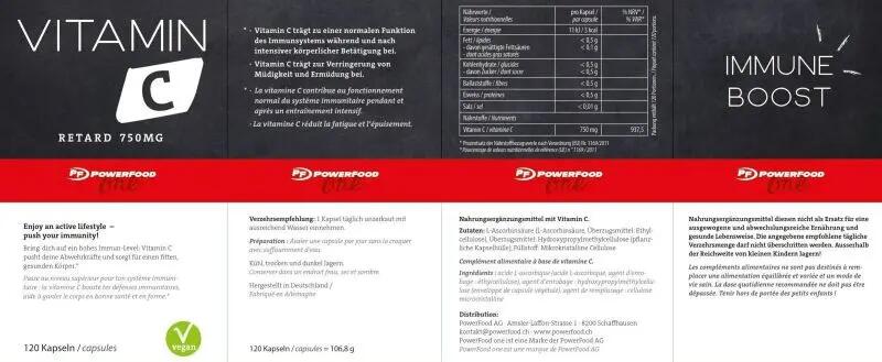 PowerFood Vitamin C Retard 120 Kapseln - Neutral 4/4