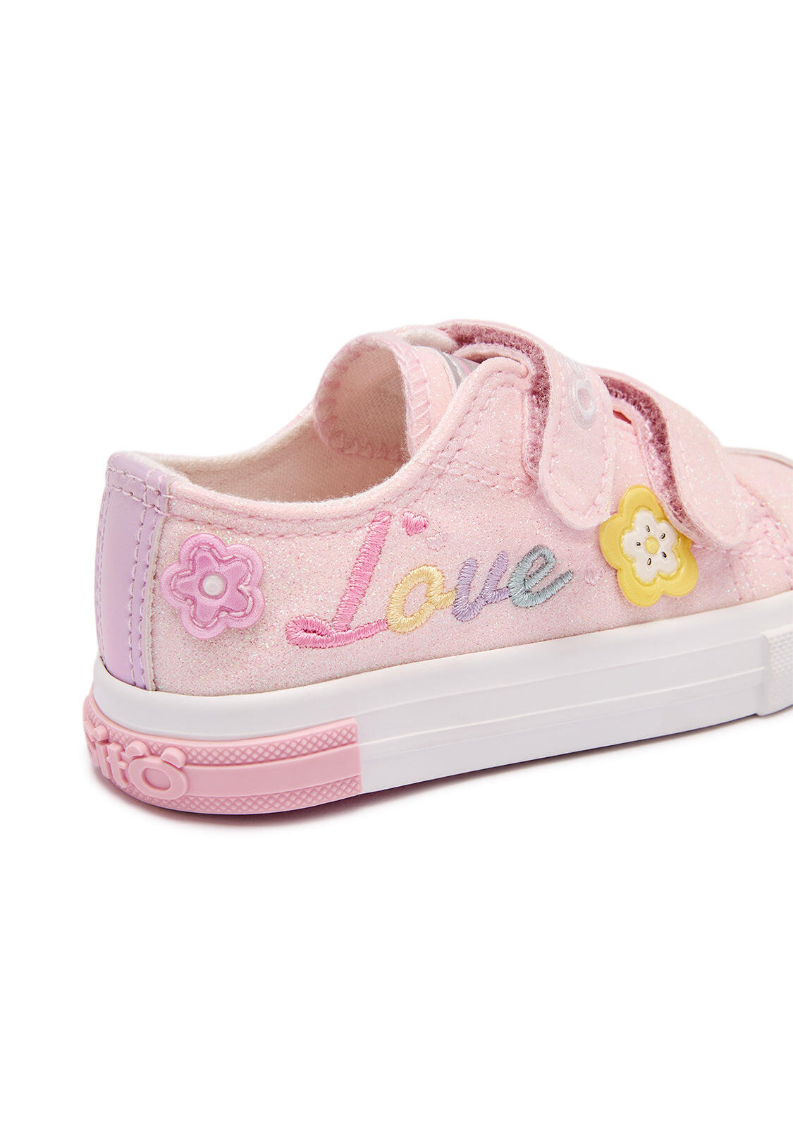 Zapatillas Conguitos Glitter Flores 4/4