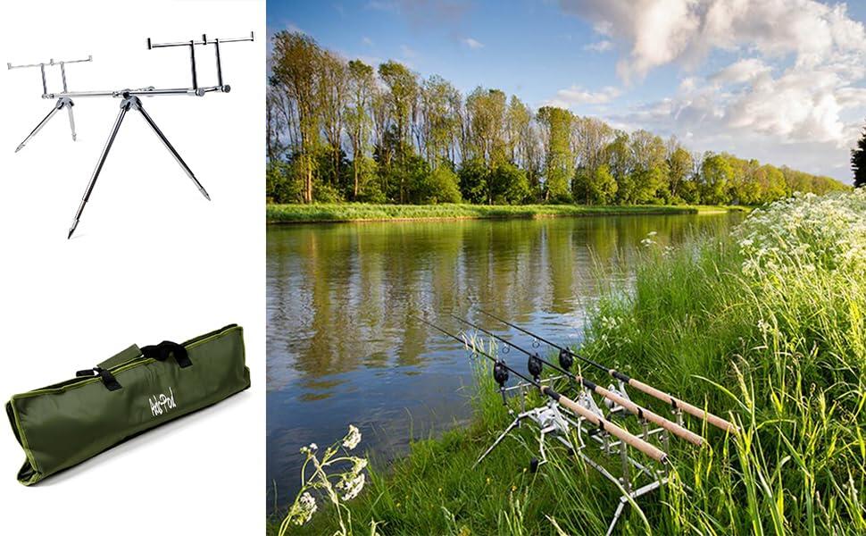 Axis Rodpod 3-Rod Aluminium Verstelbaar met 4 Poten tot 116cm 7/7
