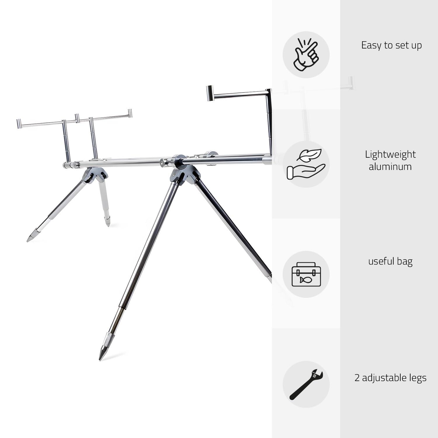 Axis Rodpod 3-Rod Aluminium Verstelbaar met 4 Poten tot 116cm 5/7