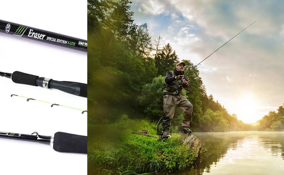 Eraser X-Lite 1.80m 3-22g canne carnassier carbone 7/7
