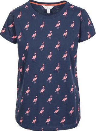 Trespass Carolyn Damen-T-Shirt Rundhals Flamingo-Print Blau