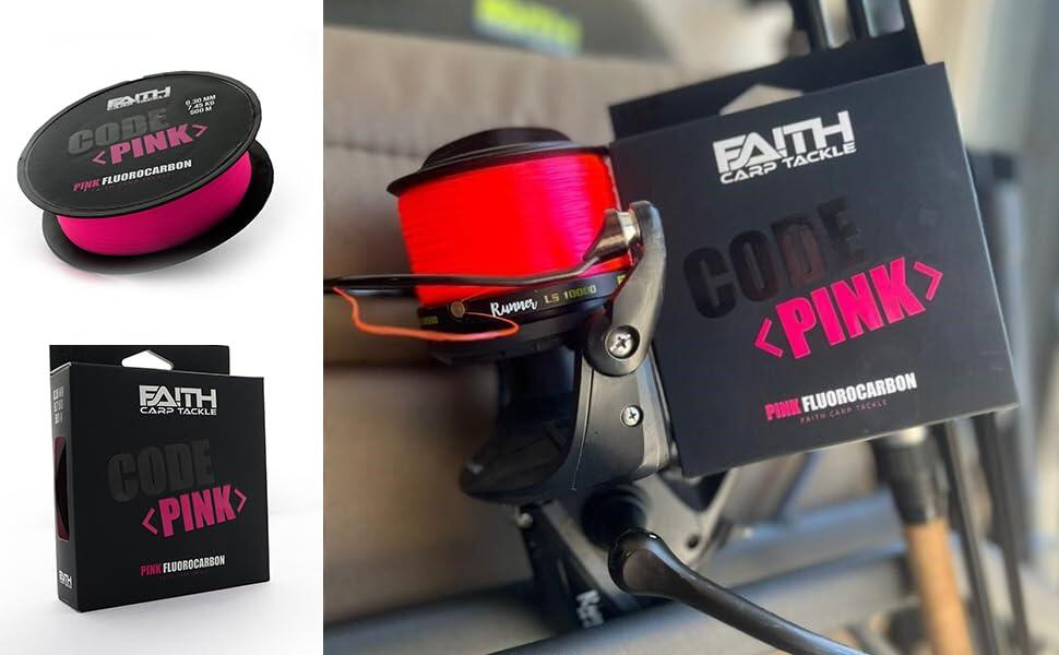 Code Pink fluorocarbon 0.40mm 500m resistente invisibile 4/6