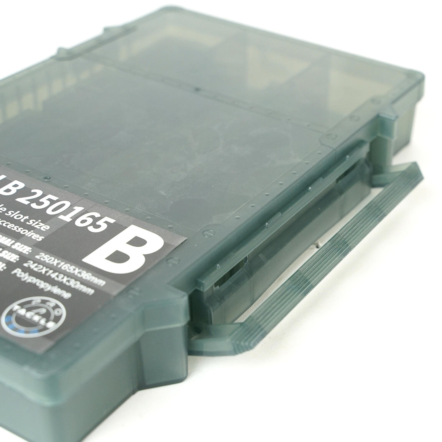 Boîte leurres Pro Tackle 25G horizontale modulable grise 5/5