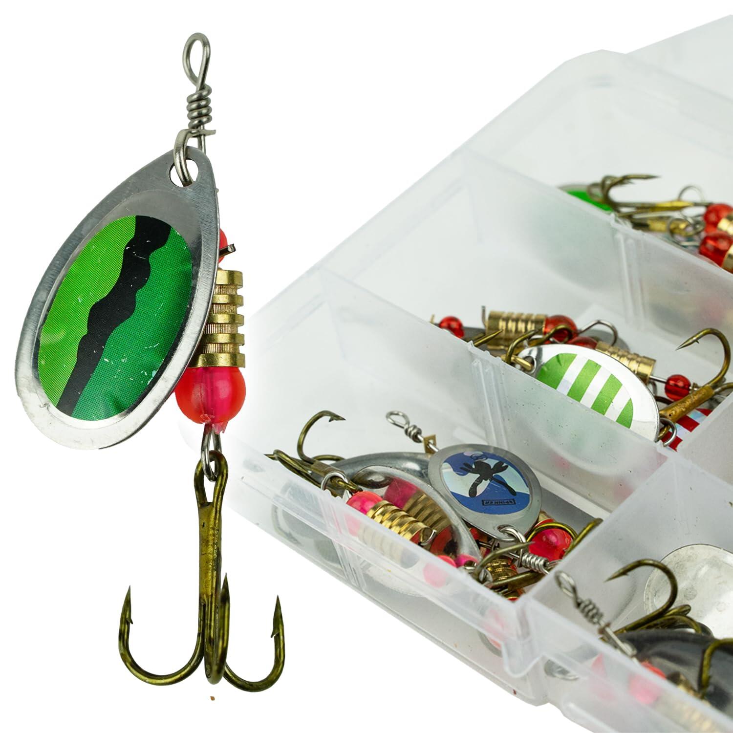 Spinner-Set 31-tlg. mit Tacklebox für Forelle - Barsch & Hecht 5/5