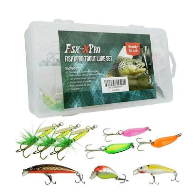 Forellen kunstaas set plugjes spinners softbaits