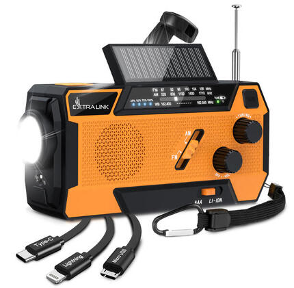 PRZENOŚNE RADIO SOLARNE KORBKA SOS DYNAMO AWARYJNE LATARKA POWERBANK