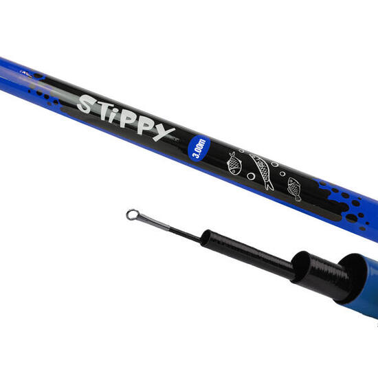 Canne télescopique Stippy 3.00m fixe bleu