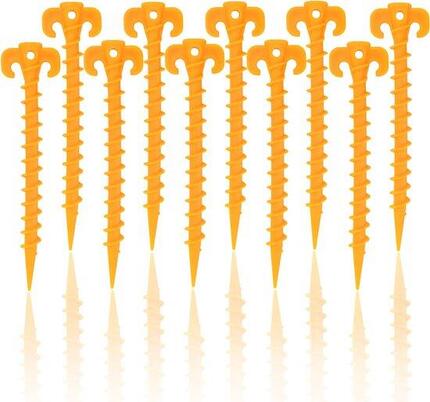 Piquets à vis outdoor plastique set 10 pcs