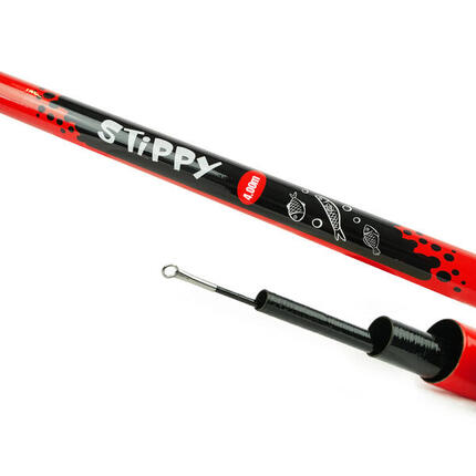Canne télescopique Stippy 4.00m fixe rouge