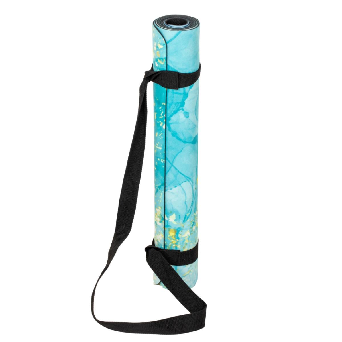 Mata do ćwiczeń, jogi, pilatesu mikrofibra eco kauczuk FORCEBAND 4mm 2/6