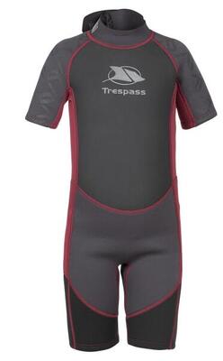 Trespass milo - 3 mm kort wetsuit voor kinderen zwart