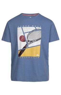 Trespass serland - heren casual t-shirt denim blauw