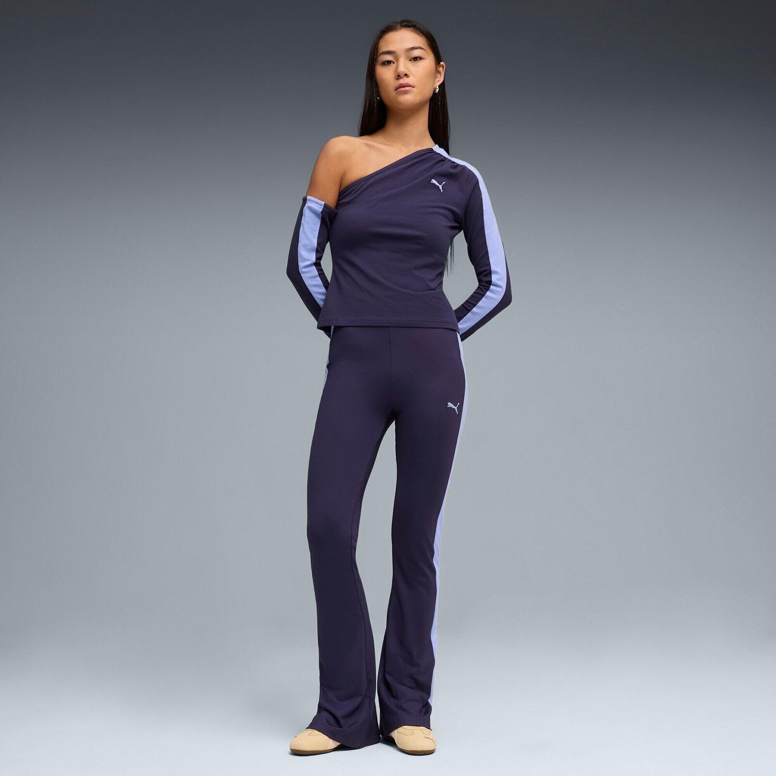 Blouse Puma T7 Asymmetric Longsleeve, Bleu, Femmes 3/5