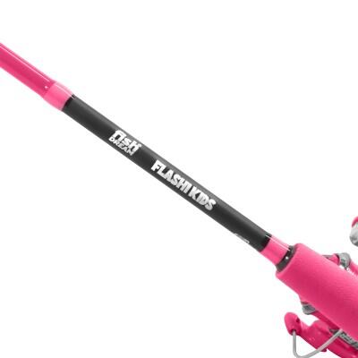 Spinnruten Set Komplett Pink mit Leuchtrolle 6/7