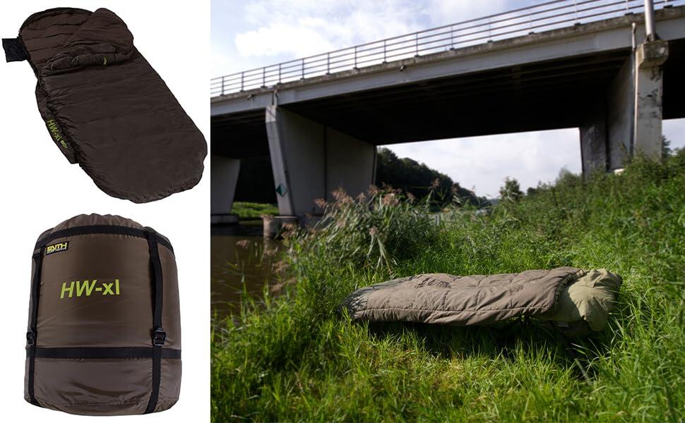 HW-XL Schlafsack 205x90cm 5 Jahreszeiten mit Packsack 7/7