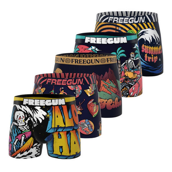 Lot de 5 boxers homme Retro Summer