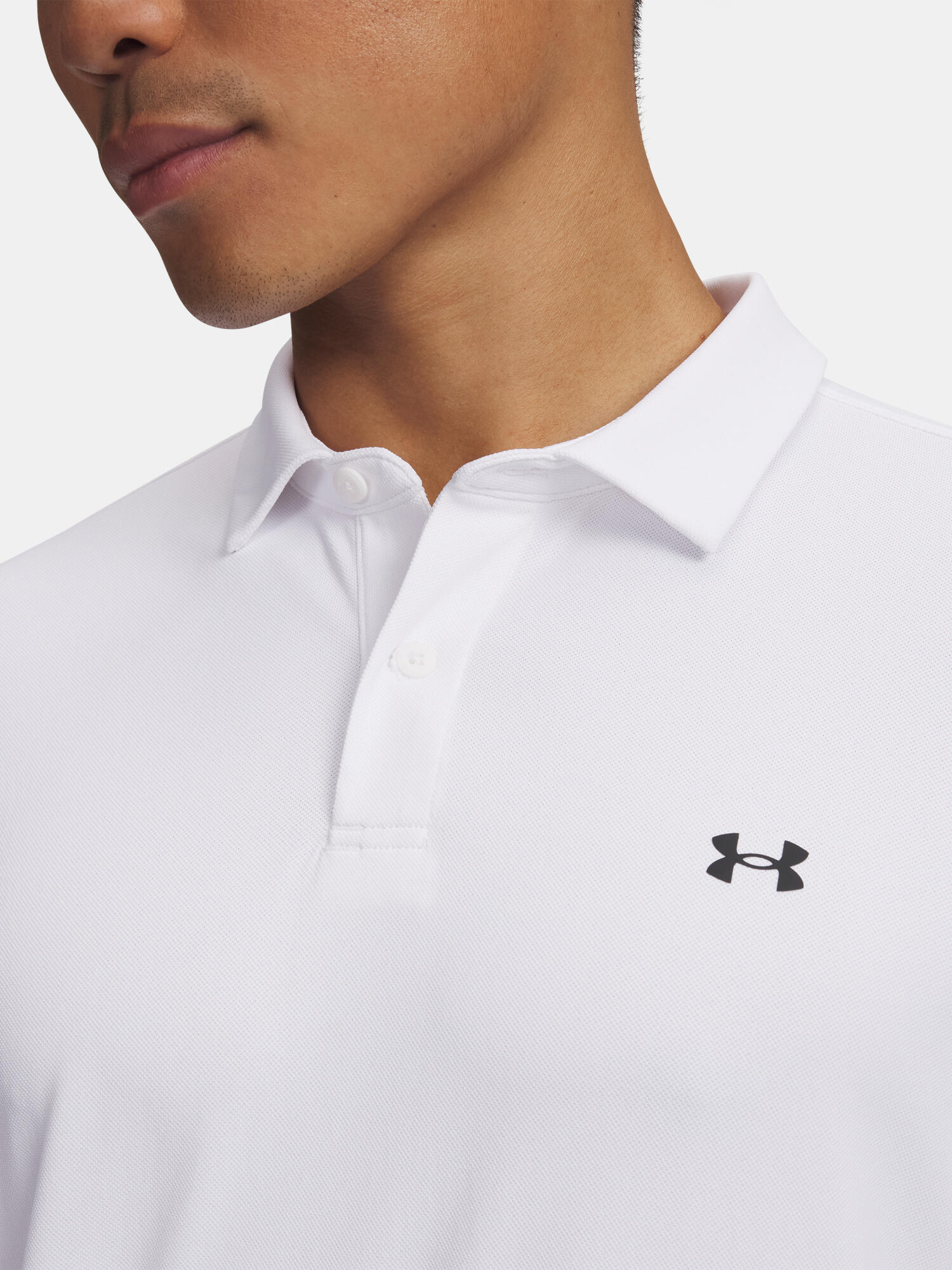 Polo Golf Under Armour T2G Pique Hombre Blanco 3/3