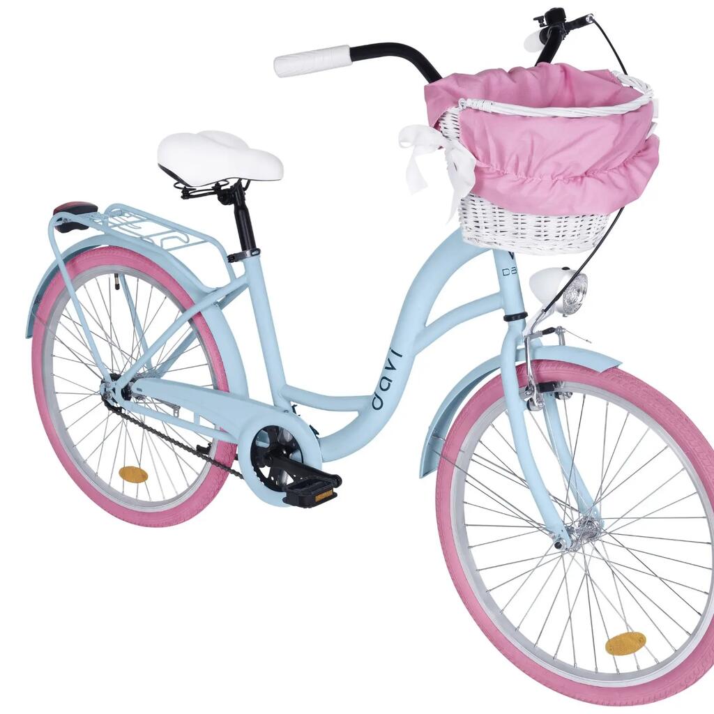 Kids’ bike Davi Amelia 24″, 1 speed, 130–165 cm, blue/pink