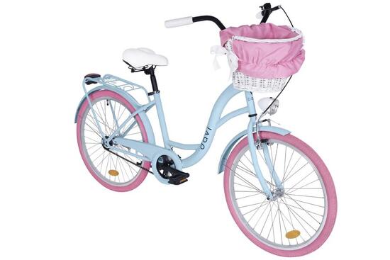Bicicletta bambino Davi Aria 24″ 1 velocità 130–165 cm blu/rosa