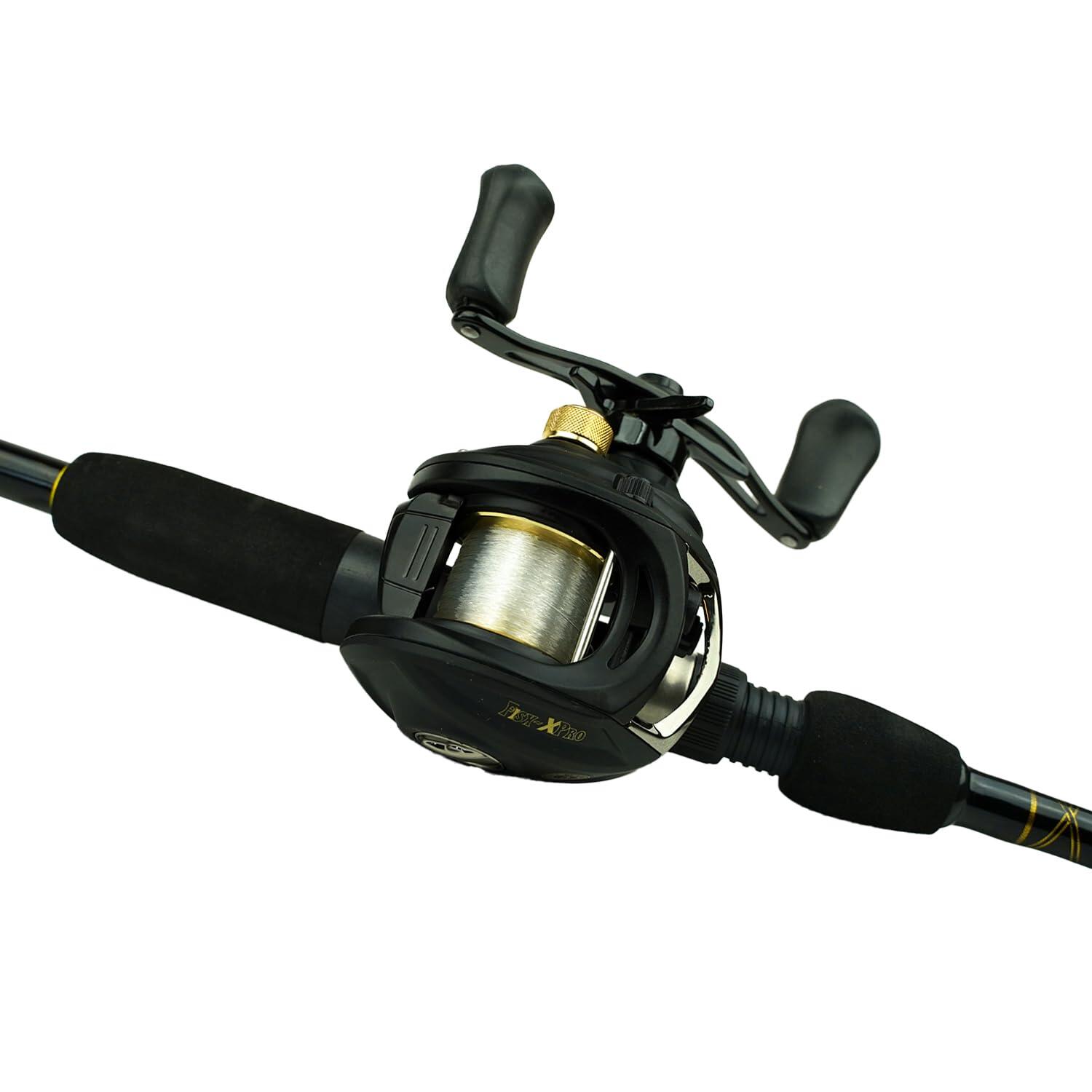 Combo baitcasting 1.95m vara carreto acessórios 4/7