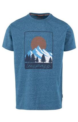 Trespass Idukki Herren T-Shirt kurzärmelig Rundhals Bondi blue