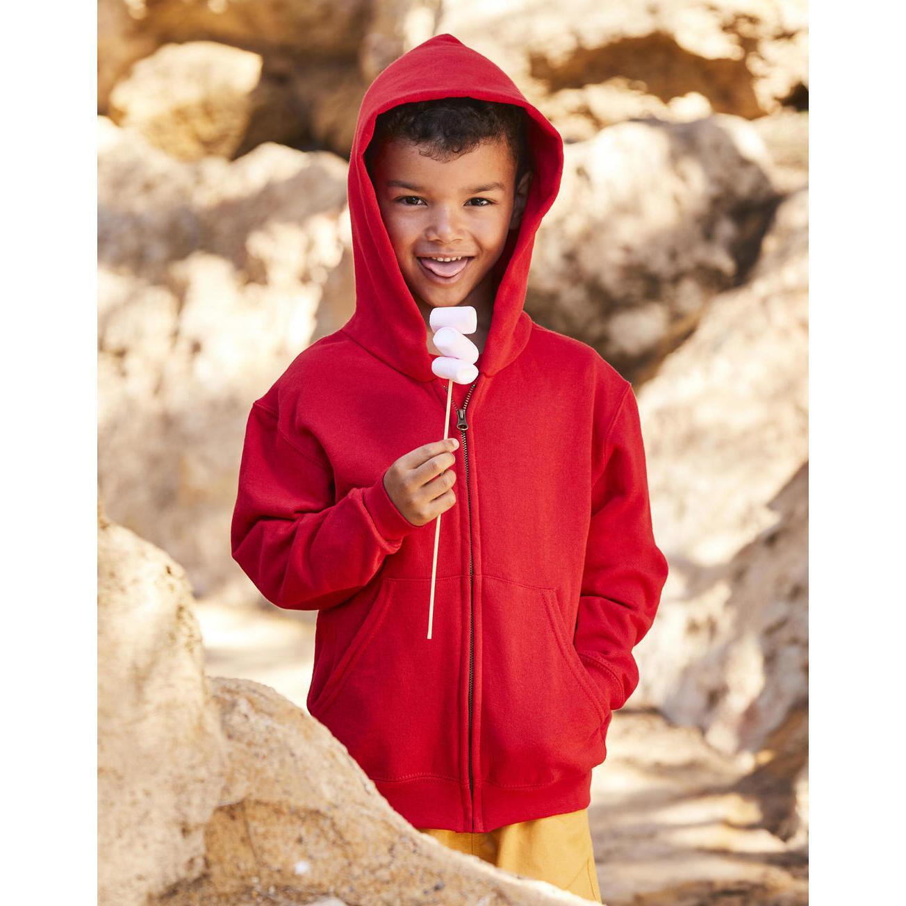 Sudadera con capucha y cremallera infantil Fruit of the Loom Classic 2/2