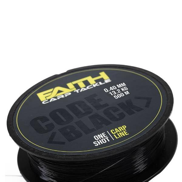 Code Black linha carpa 500m 0.40mm 13.2kg semi-afundante 5/7