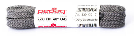 Pedag flache breite Schnürsenkel 120 cm Grau 100% Baumwolle