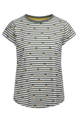Trespass Calypso Damen T-Shirt Allover-Print Rundhals Green Willow