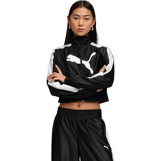 Chaqueta Puma Future archive T7slim Cropped Track, Negro, Mujer