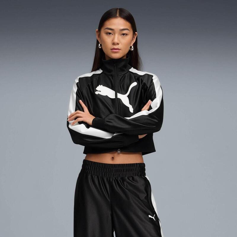 Jacheta femei Puma Future archive T7slim Cropped Track, Negru