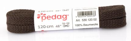 Pedag breite flache Schnürsenkel 120 cm braun