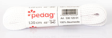 Pedag flache breite Schnürsenkel 120 cm weiss