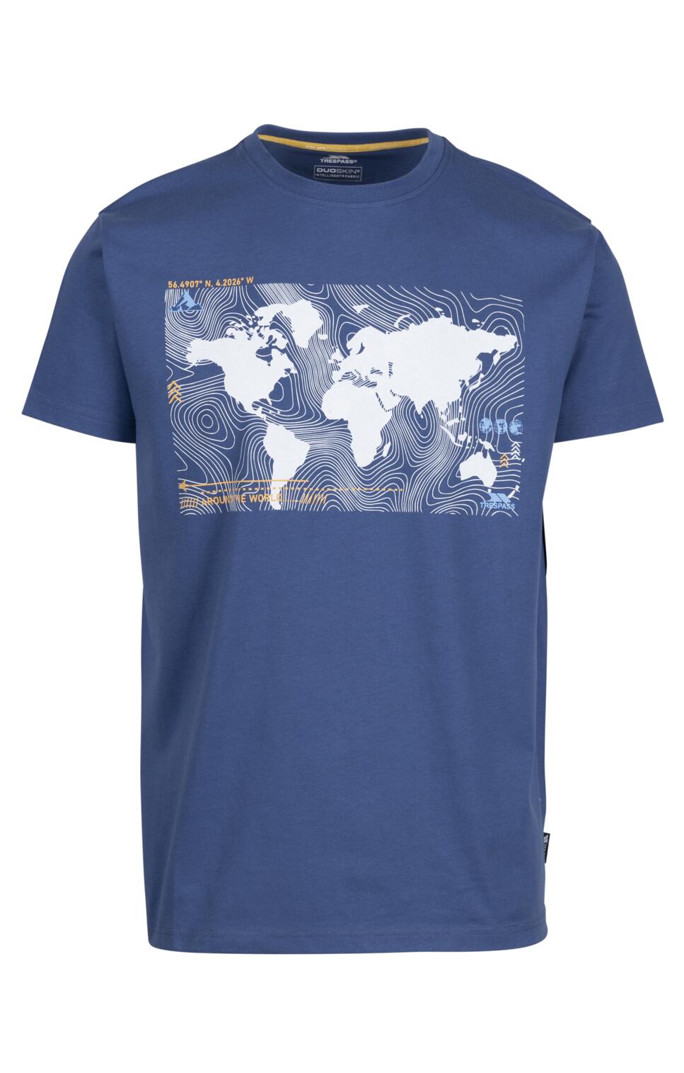 T-shirt homme imprimé Trespass Chera indigo 1/1